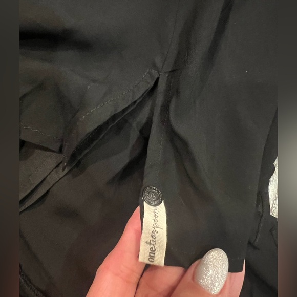 One Teaspoon Silver and Black Nickels & Dimes Strapless Babydoll Mini Dress NWT - Picture 11 of 12